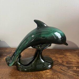 vintage Blue Mountain Pottery dolphin figurine